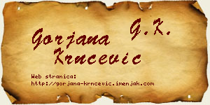 Gorjana Krnčević vizit kartica